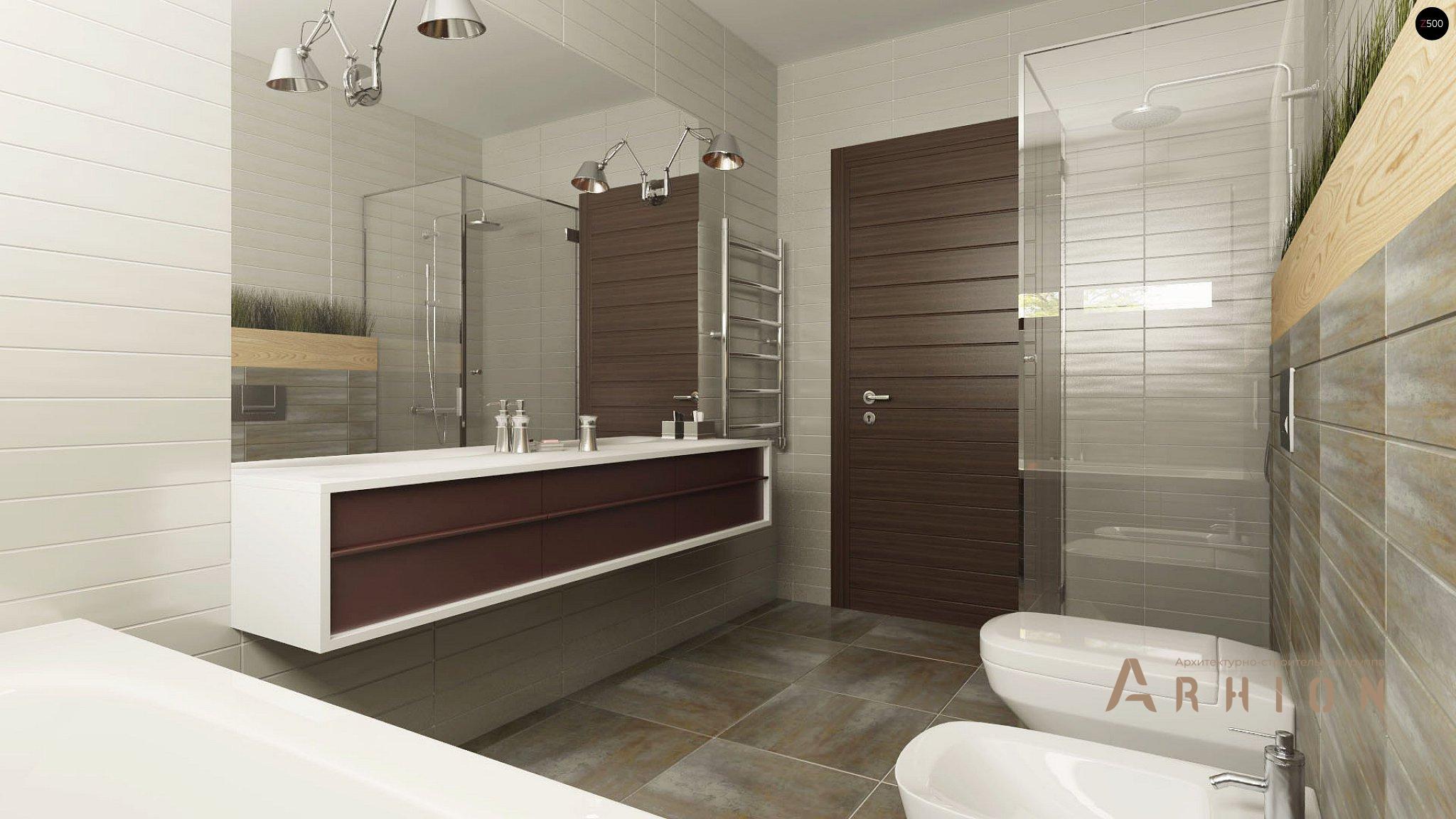 9. Проект одноэтажного дома в стиле минимализм с плоской кровлей , Zx101 GP2, площадью - 194 кв c терассой, гаражом